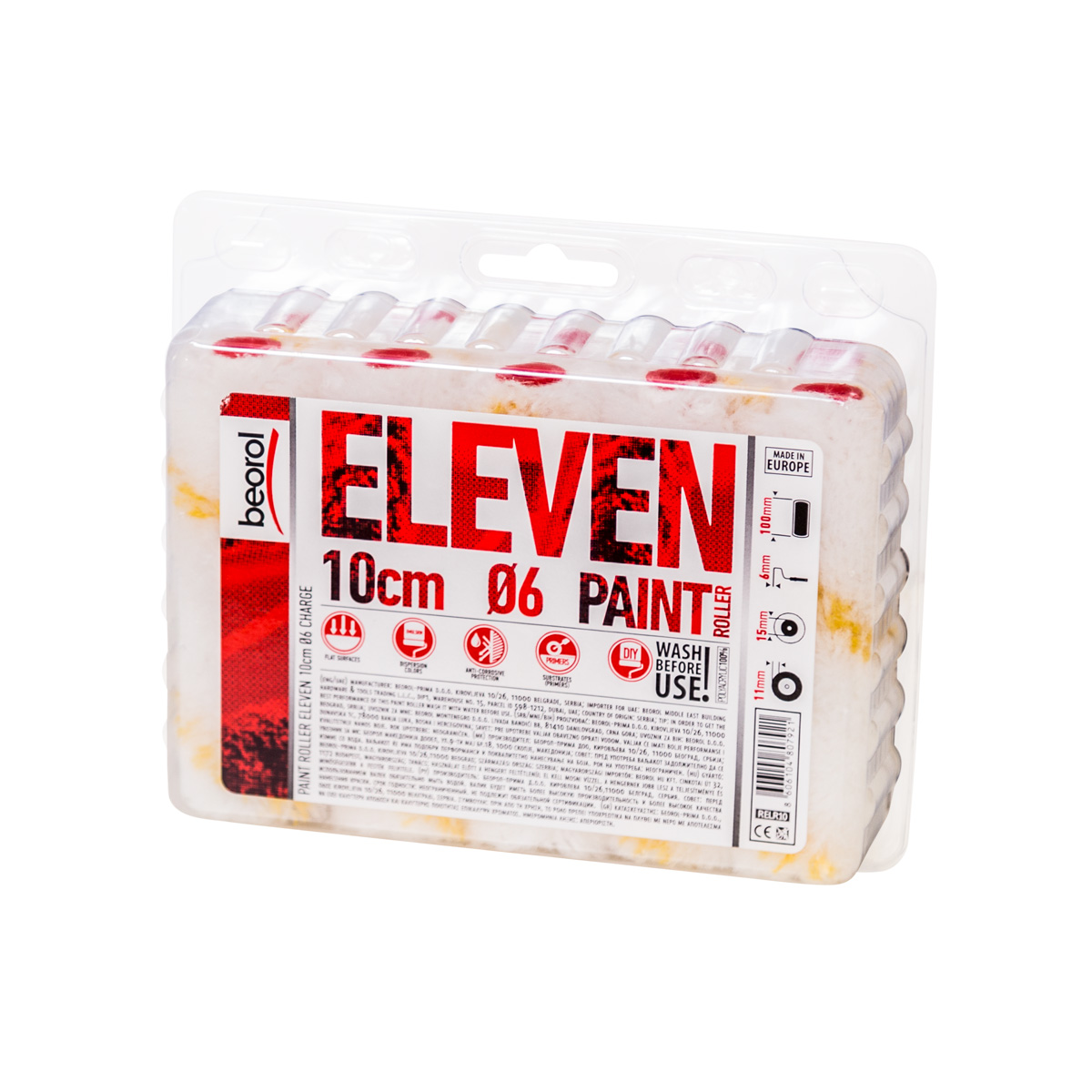 Radijator valjak Eleven 10cm rezerva 10kom 