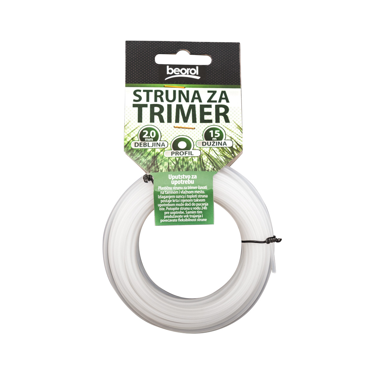 Struna za trimer okrugla ø2.0mm x 15m 