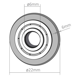 Nožić za mašinu za sečenje pločica ø22 x ø6 x 6mm 