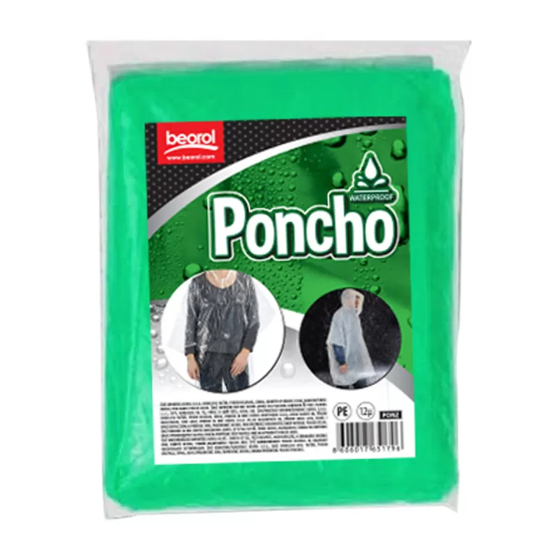 Poncho, zeleni 